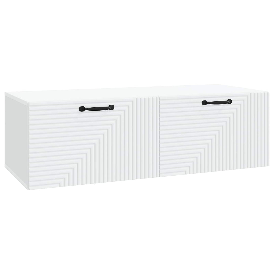 Væghængt TV-skab Hvid 98 x 41 x 30 cm Konstrueret træ