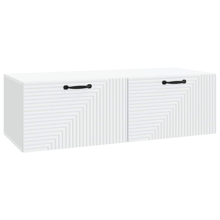 Væghængt TV-skab Hvid 98 x 41 x 30 cm Konstrueret træ