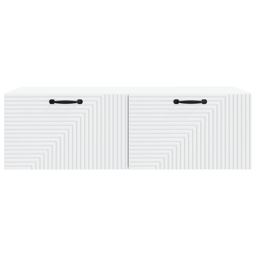 Væghængt TV-skab Hvid 98 x 41 x 30 cm Konstrueret træ