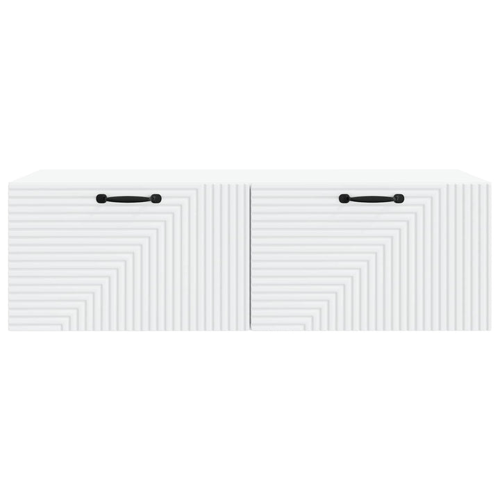 Væghængt TV-skab Hvid 98 x 41 x 30 cm Konstrueret træ