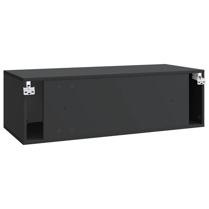 Væghængt TV-skab Sort 98 x 41 x 30 cm Konstrueret træ
