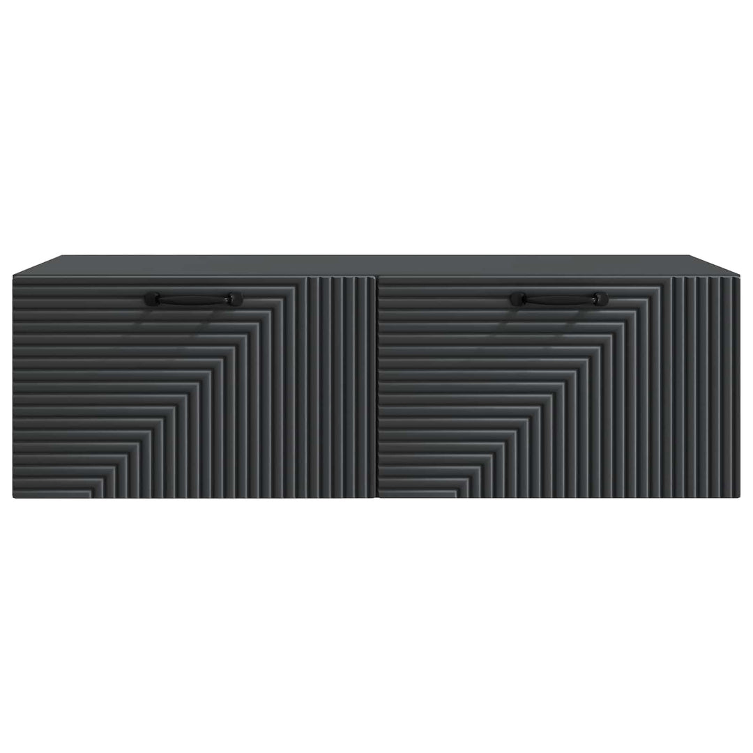 Væghængt TV-skab Sort 98 x 41 x 30 cm Konstrueret træ