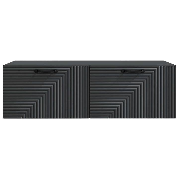 Væghængt TV-skab Sort 98 x 41 x 30 cm Konstrueret træ