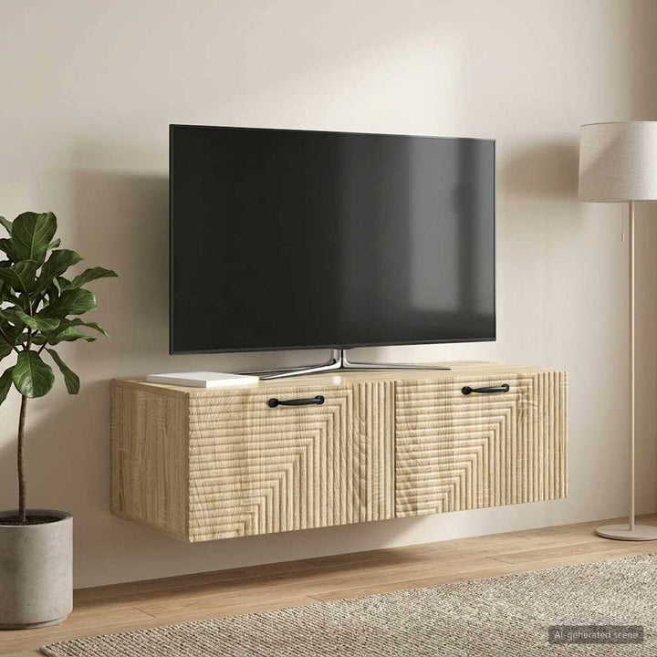 Væghængt TV-skab Sonoma-eg 98 x 41 x 30 cm Konstrueret træ