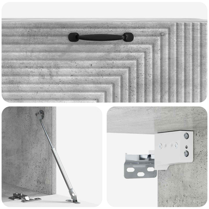 Væghængt TV-skab Betongrå 98 x 41 x 30 cm Konstrueret træ