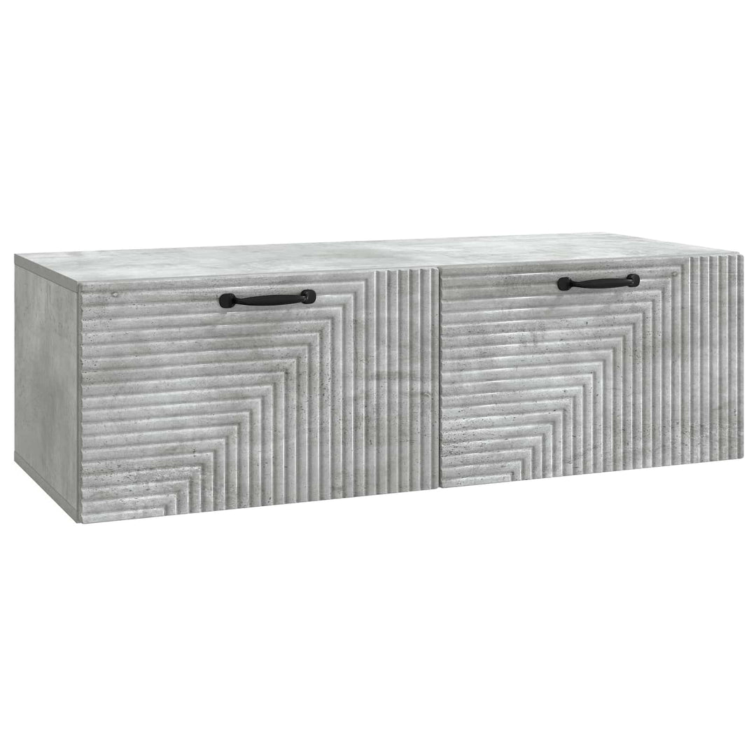 Væghængt TV-skab Betongrå 98 x 41 x 30 cm Konstrueret træ