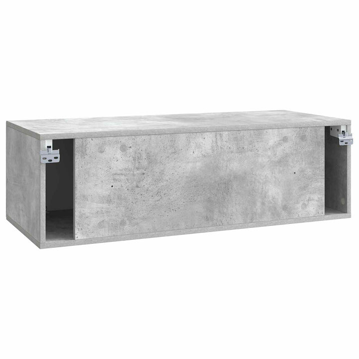 Væghængt TV-skab Betongrå 98 x 41 x 30 cm Konstrueret træ
