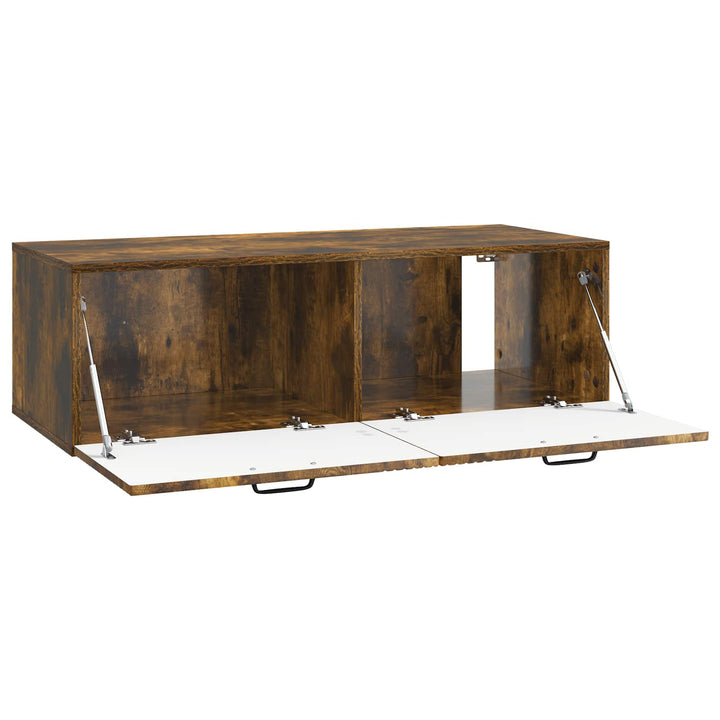 Væghængt TV-skab Røget eg 98 x 41 x 30 cm Konstrueret træ