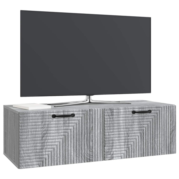 Væghængt TV-skab Grå sonoma-eg 98 x 41 x 30 cm Konstrueret træ