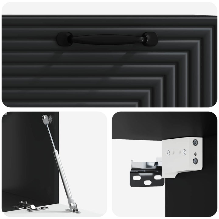 Væghængt TV-skab Sort 59,5 x 31 x 30 cm Konstrueret træ