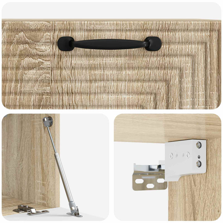 Væghængt TV-skab Sonoma-eg 59,5 x 31 x 30 cm Konstrueret træ