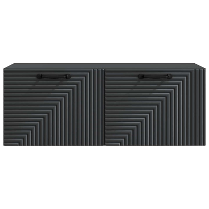 Væghængt TV-skab Sort 78,5 x 31 x 30 cm Konstrueret træ