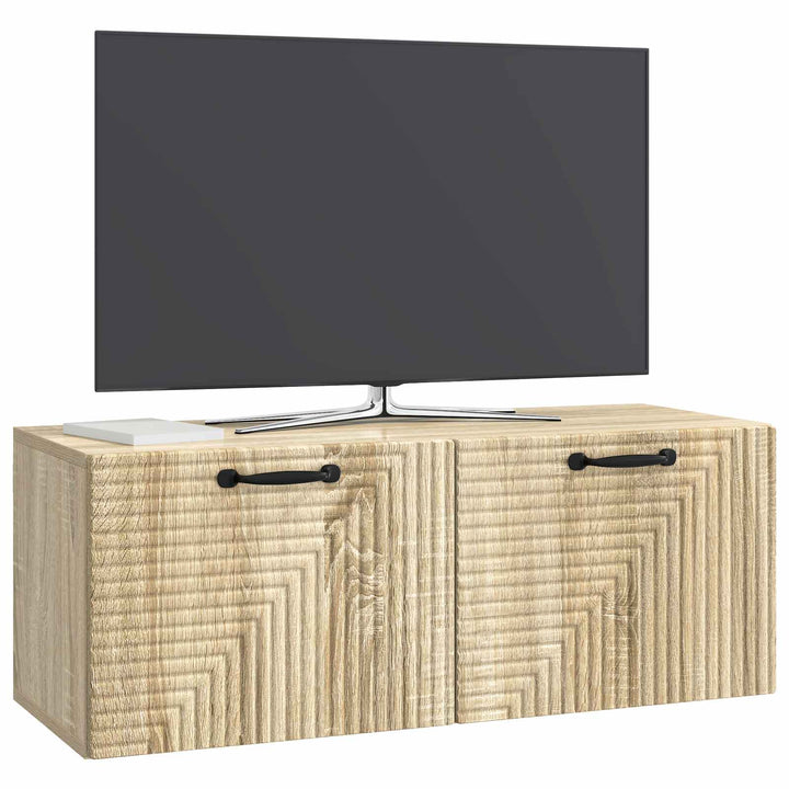Væghængt TV-skab Sonoma-eg 78,5 x 31 x 30 cm Konstrueret træ