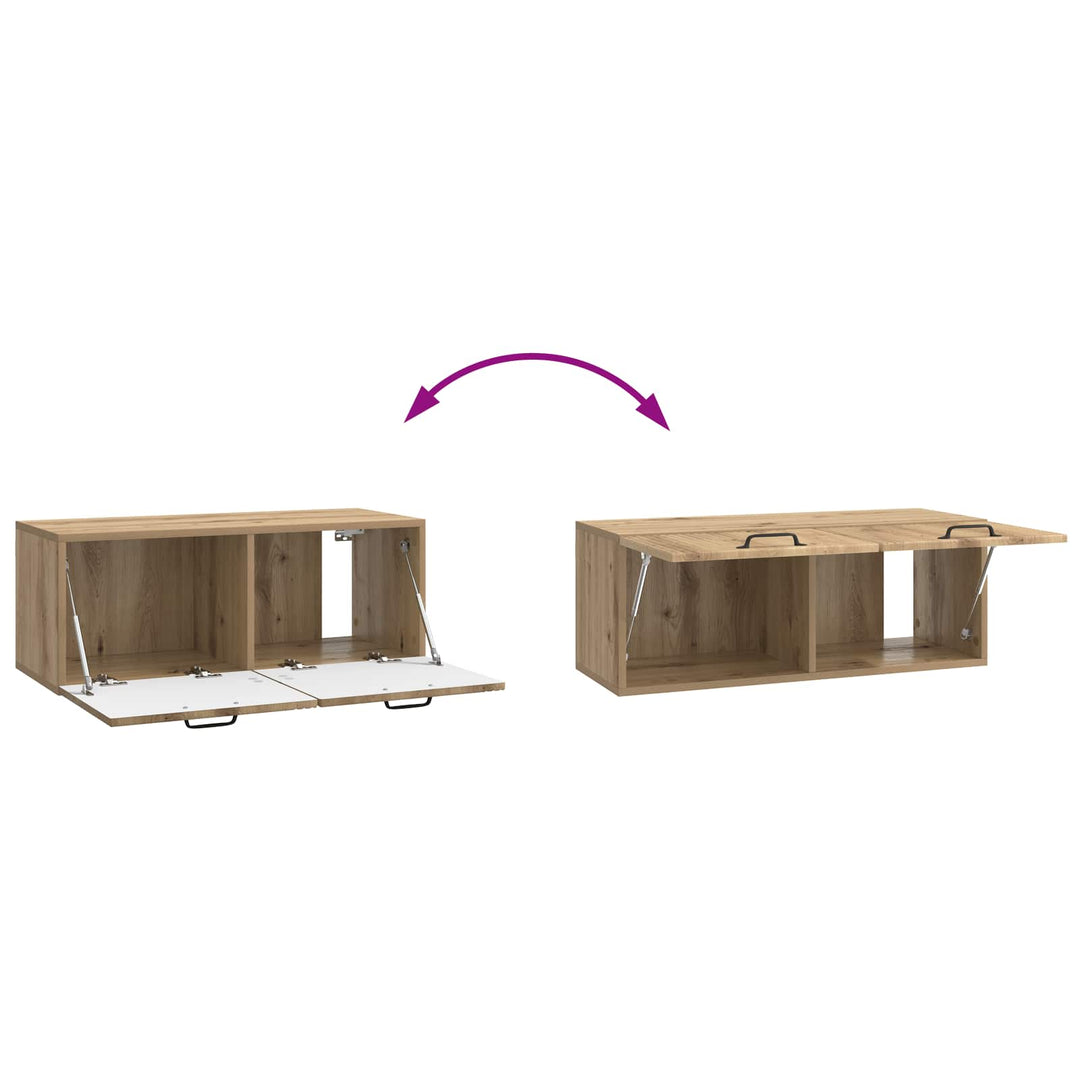Væghængt TV-skab Artisan-eg 78,5 x 31 x 30 cm Konstrueret træ