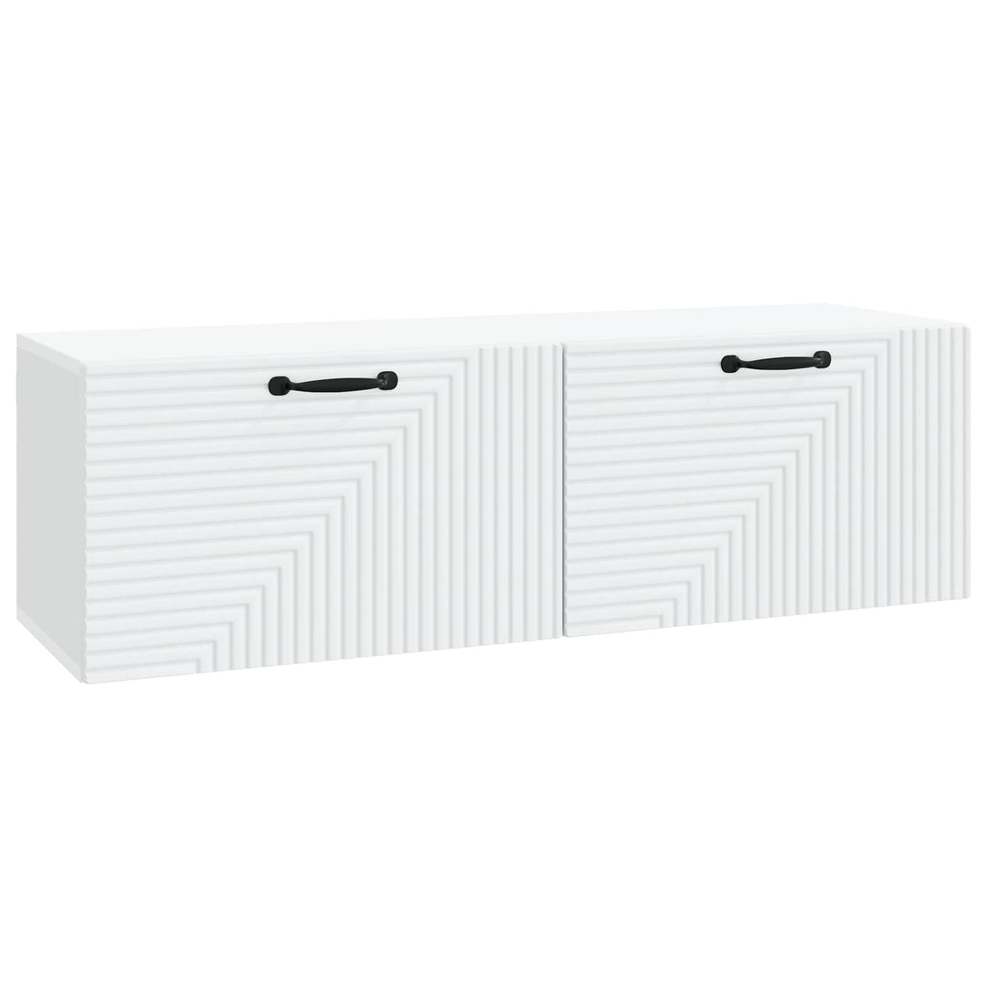 Væghængt TV-skab Hvid 98 x 31 x 30 cm Konstrueret træ