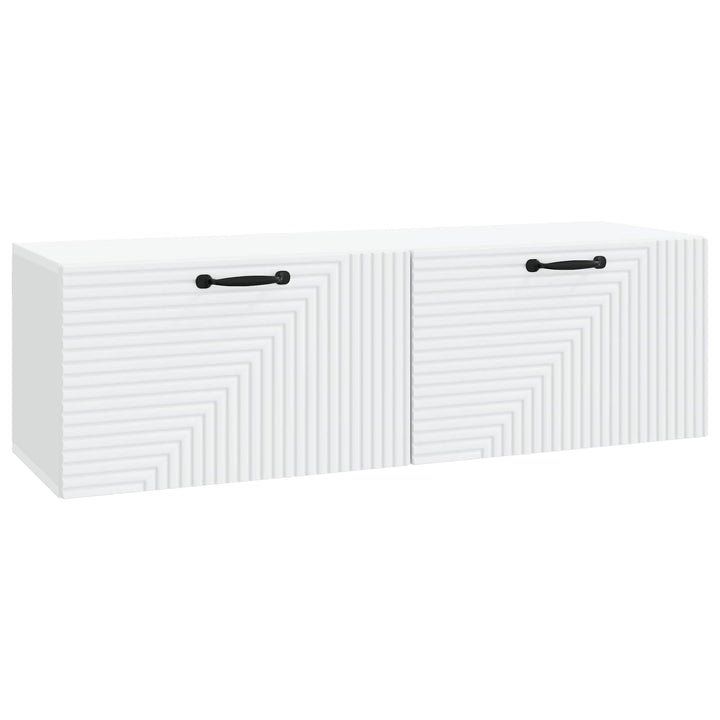 Væghængt TV-skab Hvid 98 x 31 x 30 cm Konstrueret træ