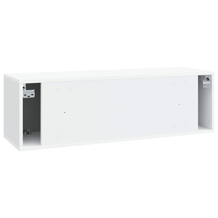 Væghængt TV-skab Hvid 98 x 31 x 30 cm Konstrueret træ