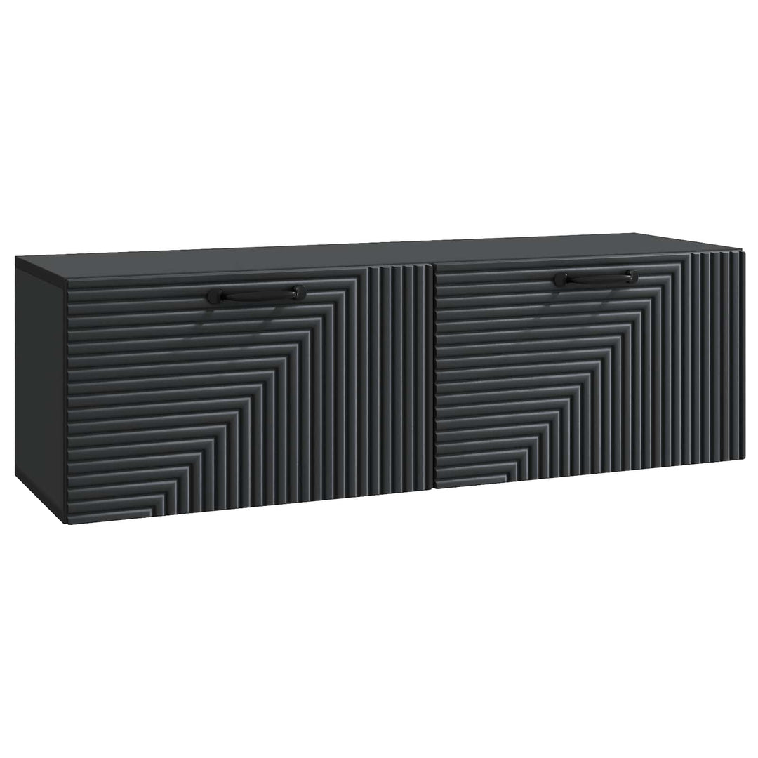 Væghængt TV-skab Sort 98 x 31 x 30 cm Konstrueret træ