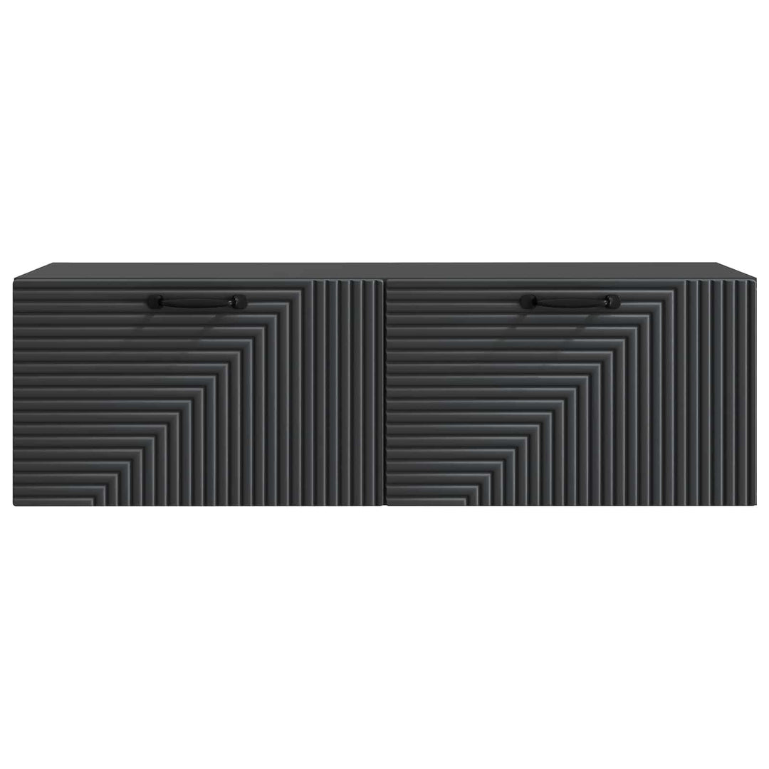 Væghængt TV-skab Sort 98 x 31 x 30 cm Konstrueret træ