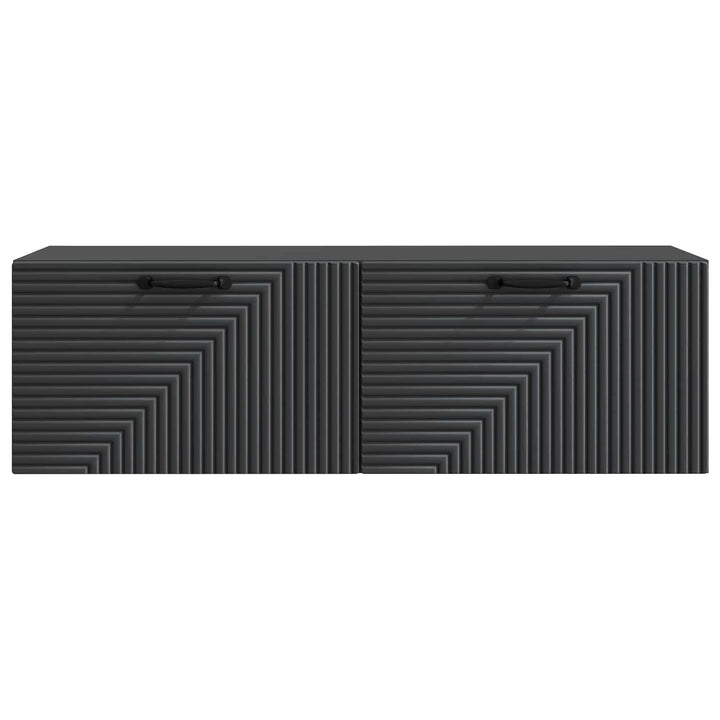 Væghængt TV-skab Sort 98 x 31 x 30 cm Konstrueret træ