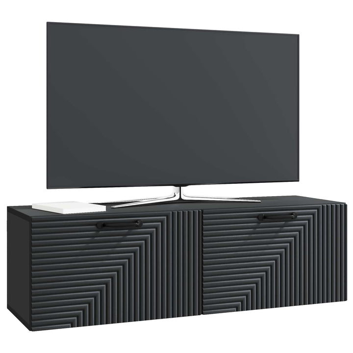 Væghængt TV-skab Sort 98 x 31 x 30 cm Konstrueret træ