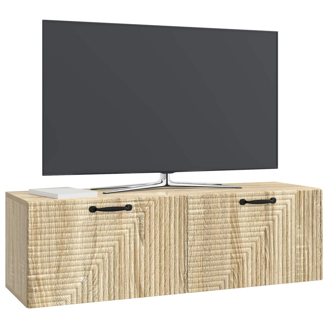 Væghængt TV-skab Sonoma-eg 98 x 31 x 30 cm Konstrueret træ