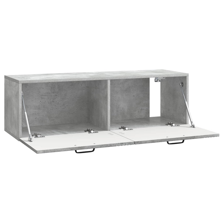 Væghængt TV-skab Betongrå 98 x 31 x 30 cm Konstrueret træ