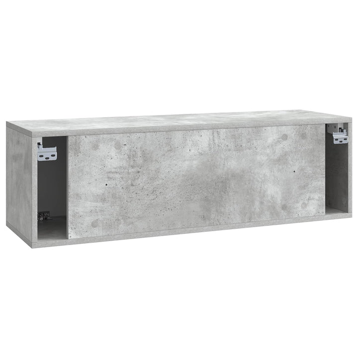 Væghængt TV-skab Betongrå 98 x 31 x 30 cm Konstrueret træ