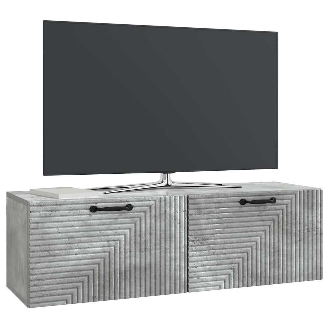 Væghængt TV-skab Betongrå 98 x 31 x 30 cm Konstrueret træ