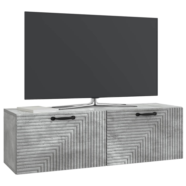 Væghængt TV-skab Betongrå 98 x 31 x 30 cm Konstrueret træ