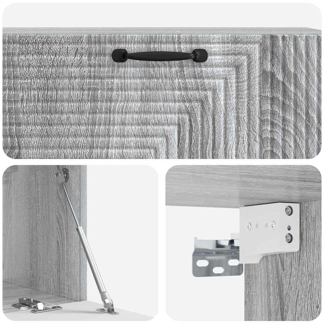 Væghængt TV-skab Grå sonoma-eg 98 x 31 x 30 cm Konstrueret træ