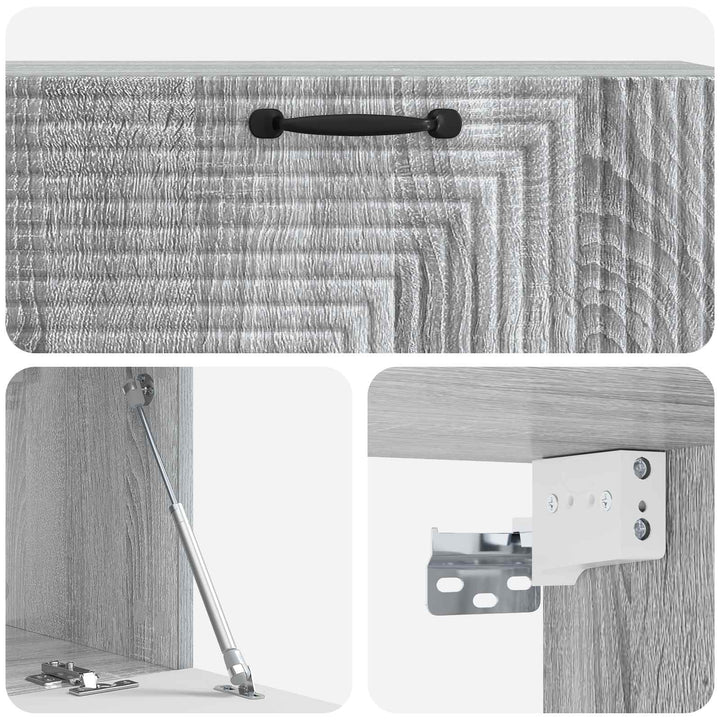 Væghængt TV-skab Grå sonoma-eg 98 x 31 x 30 cm Konstrueret træ
