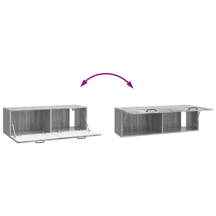 Væghængt TV-skab Grå sonoma-eg 98 x 31 x 30 cm Konstrueret træ