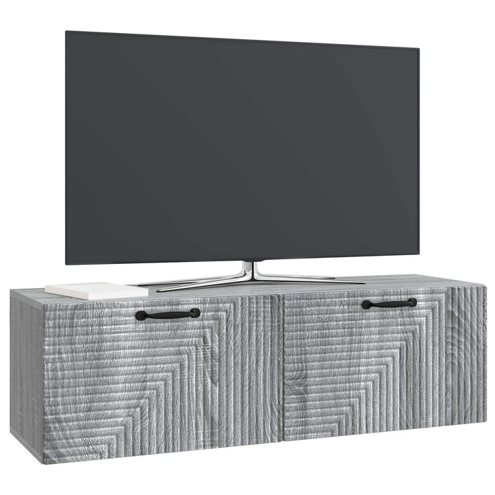 Væghængt TV-skab Grå sonoma-eg 98 x 31 x 30 cm Konstrueret træ