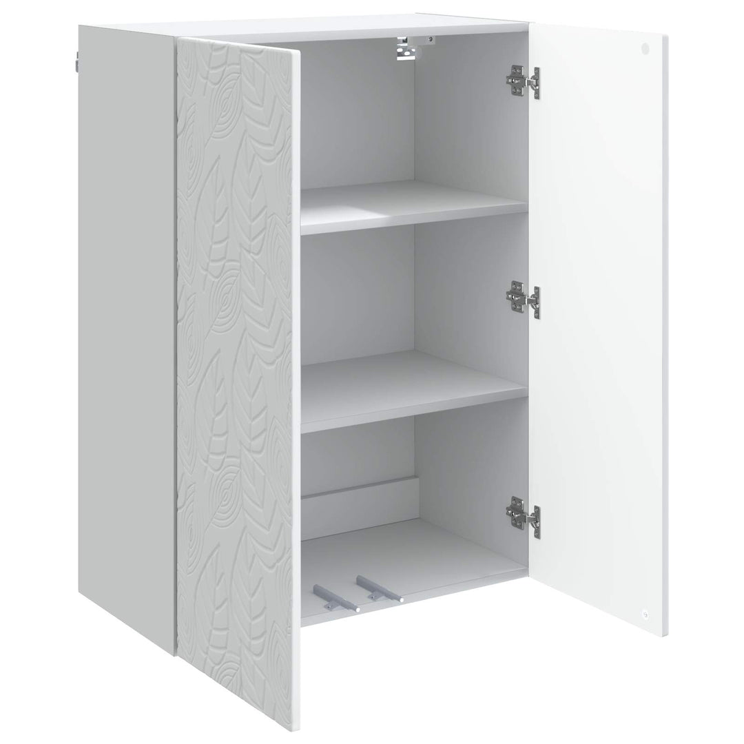 Vægmonteret skab Hvid 66 x 34,5 x 90 cm Konstrueret træ