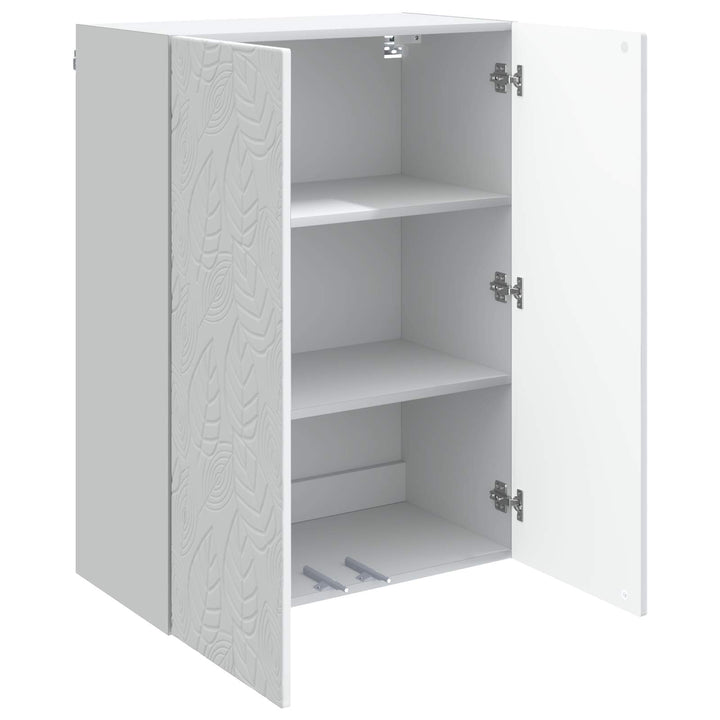 Vægmonteret skab Hvid 66 x 34,5 x 90 cm Konstrueret træ
