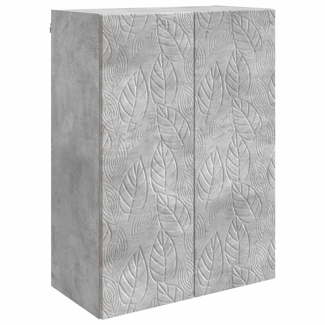 Vægmonteret skab Betongrå 66 x 34,5 x 90 cm Konstrueret træ