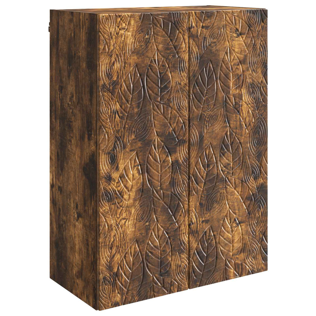 Vægmonteret skab 66 x 34,5 x 90 cm Konstrueret træ Røget eg