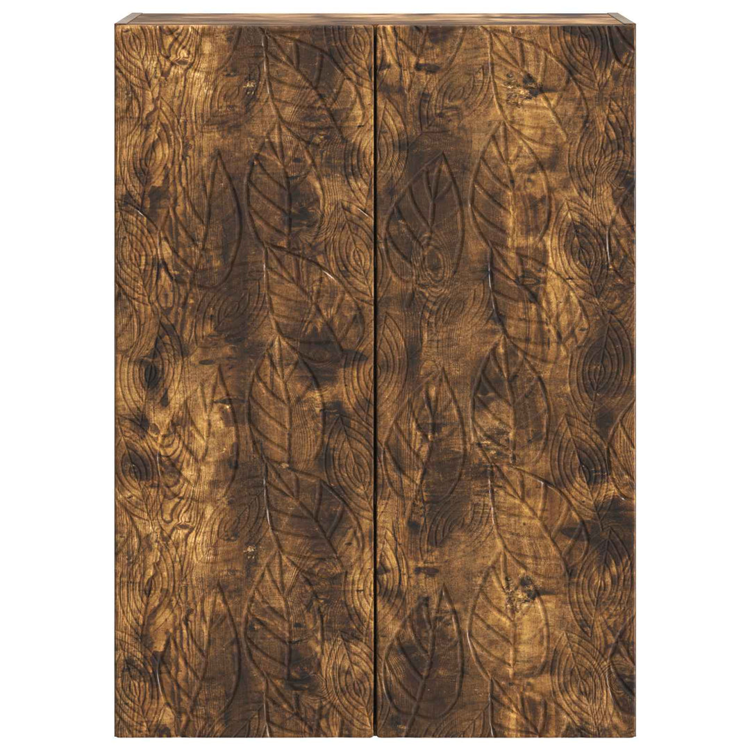 Vægmonteret skab 66 x 34,5 x 90 cm Konstrueret træ Røget eg