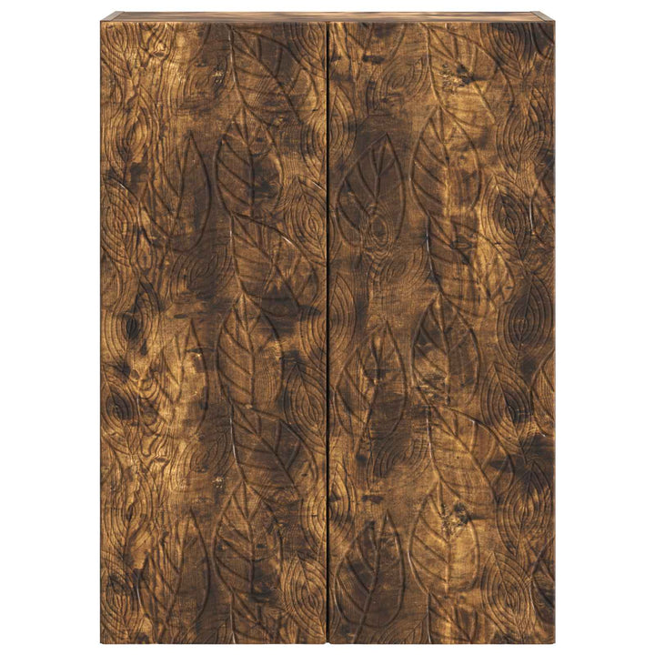 Vægmonteret skab 66 x 34,5 x 90 cm Konstrueret træ Røget eg