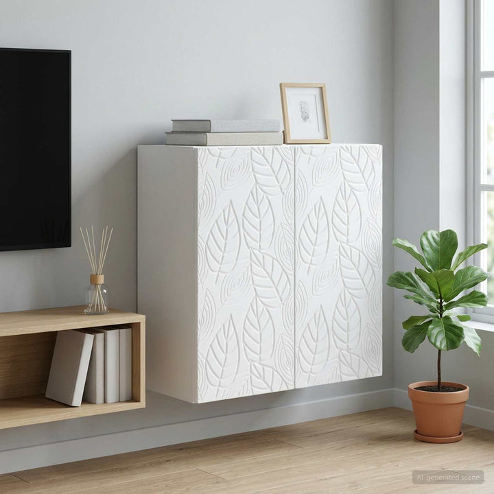 Vægmonteret skab Hvid 59 x 31 x 60 cm Konstrueret træ