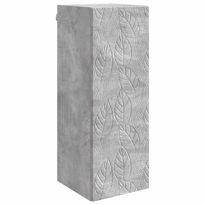 Vægmonteret skab Betongrå 33 x 34,5 x 90 cm Konstrueret træ