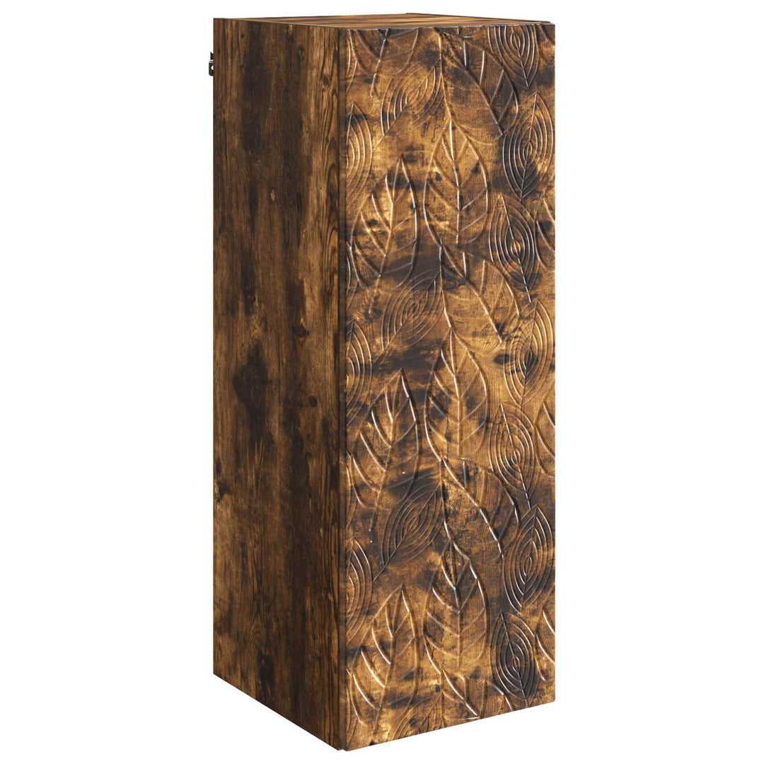 Vægmonteret skab 33 x 34,5 x 90 cm Konstrueret træ Røget eg
