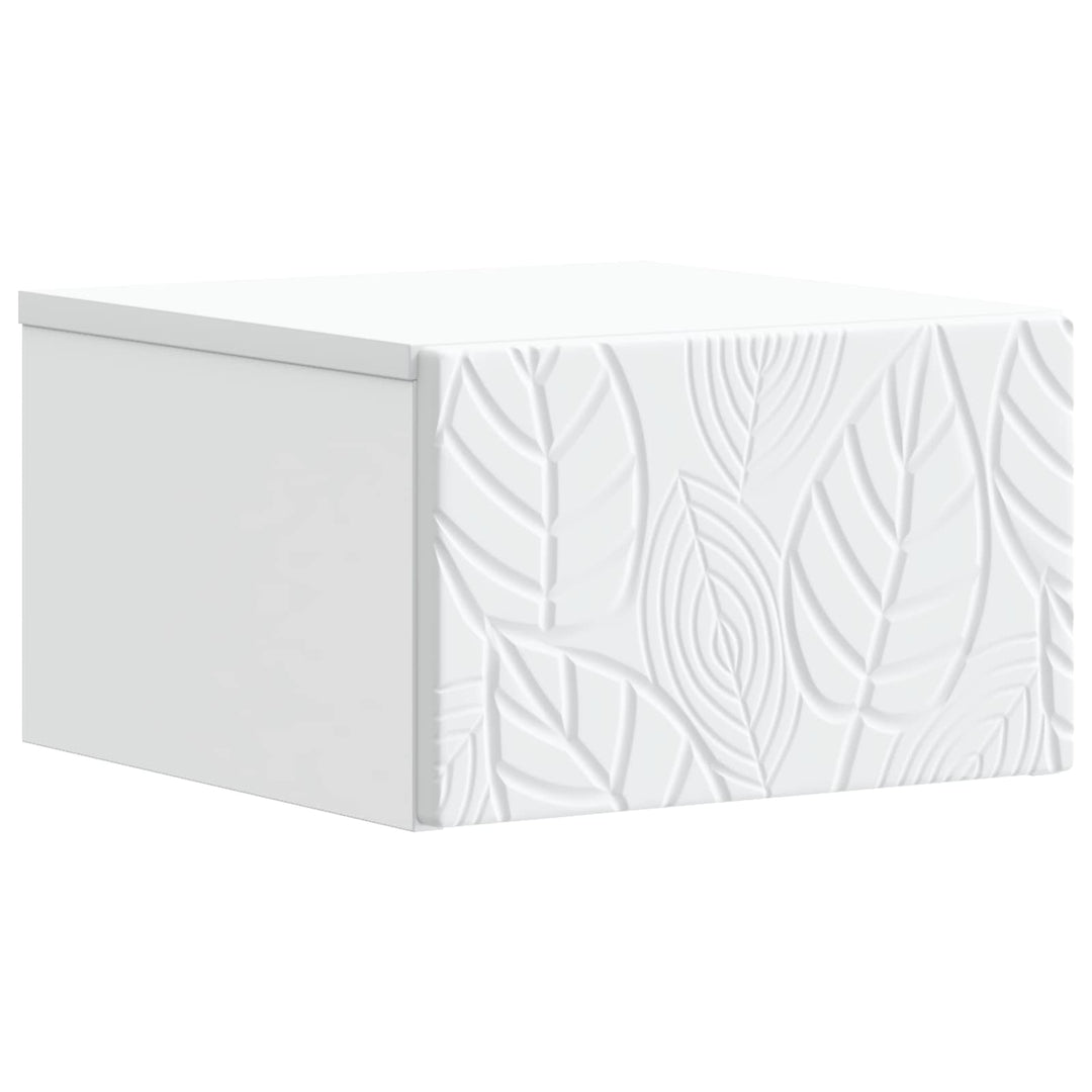 Væghængt Sideskab 2 pcs Hvid 34,5 x 33 x 20 cm Konstrueret træ