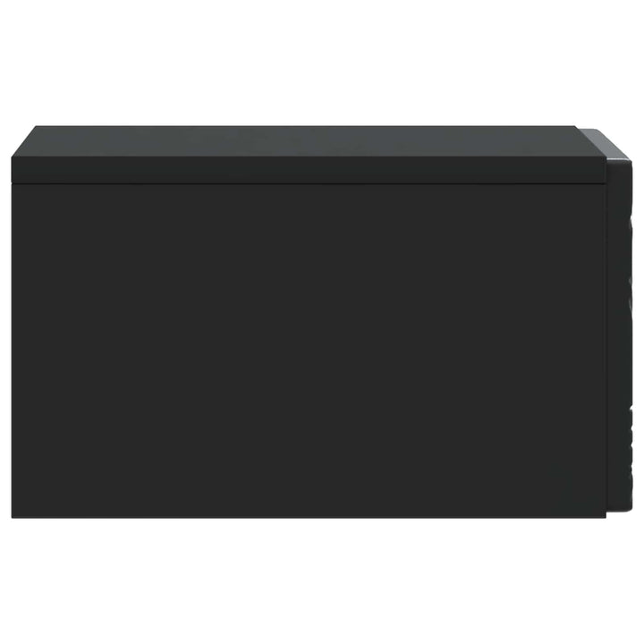 Væghængt Sideskab 2 pcs Sort 34,5 x 33 x 20 cm Konstrueret træ