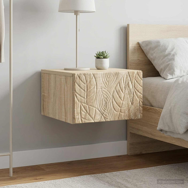 Væghængt Sideskab 2 pcs Sonoma-eg 34,5 x 33 x 20 cm