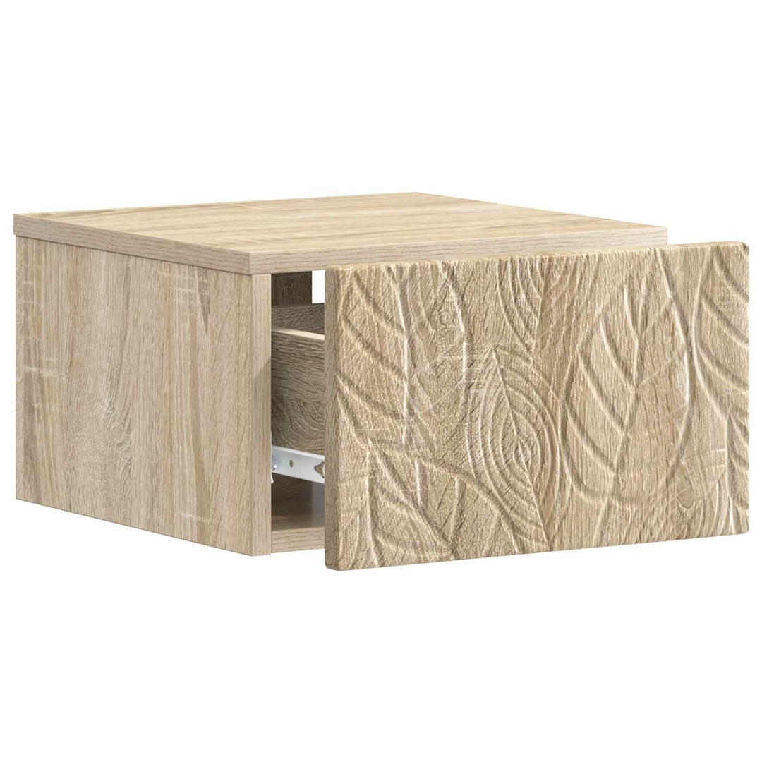 Væghængt Sideskab 2 pcs Sonoma-eg 34,5 x 33 x 20 cm