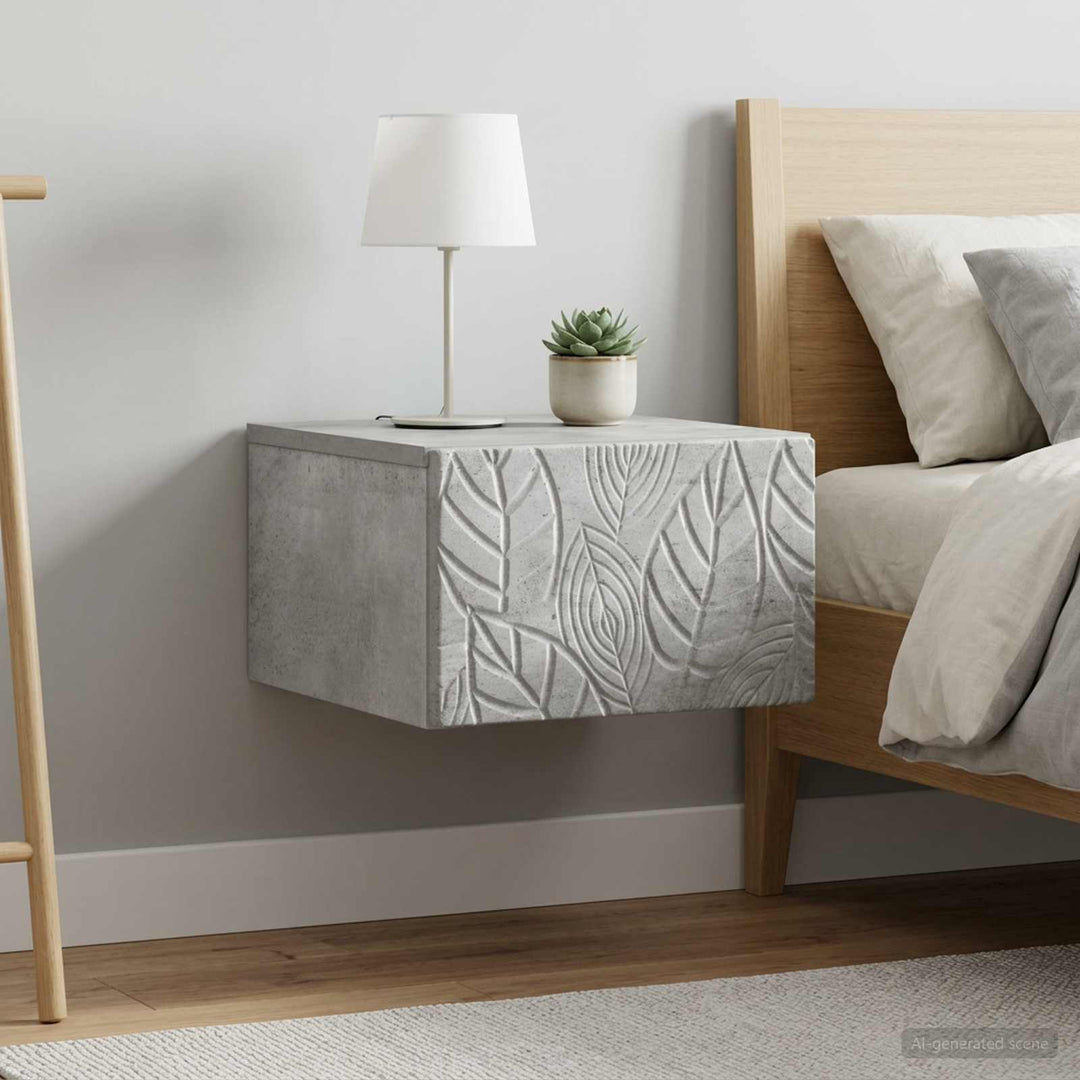 Væghængt Sideskab 2 pcs Betongrå 34,5 x 33 x 20 cm