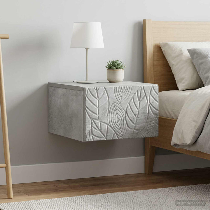Væghængt Sideskab 2 pcs Betongrå 34,5 x 33 x 20 cm