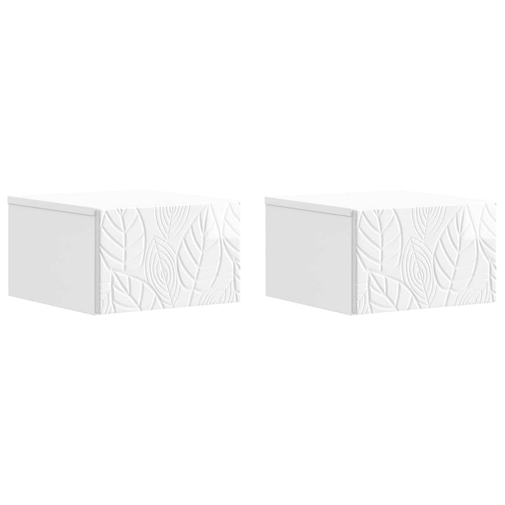 Væghængt Sideskab 2 pcs Hvid højglans 34,5 x 33 x 20 cm
